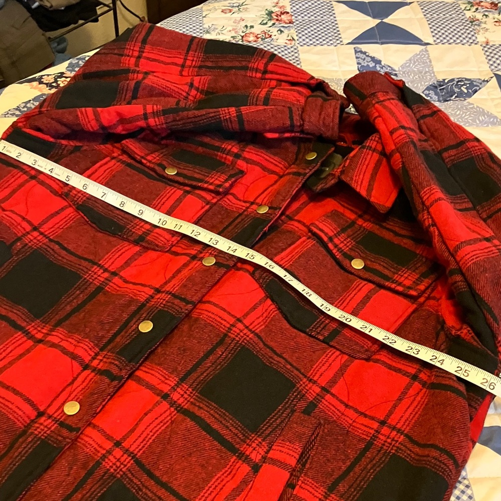 Maurices Red and Black Plaid Jacket - Picture 5 of 7